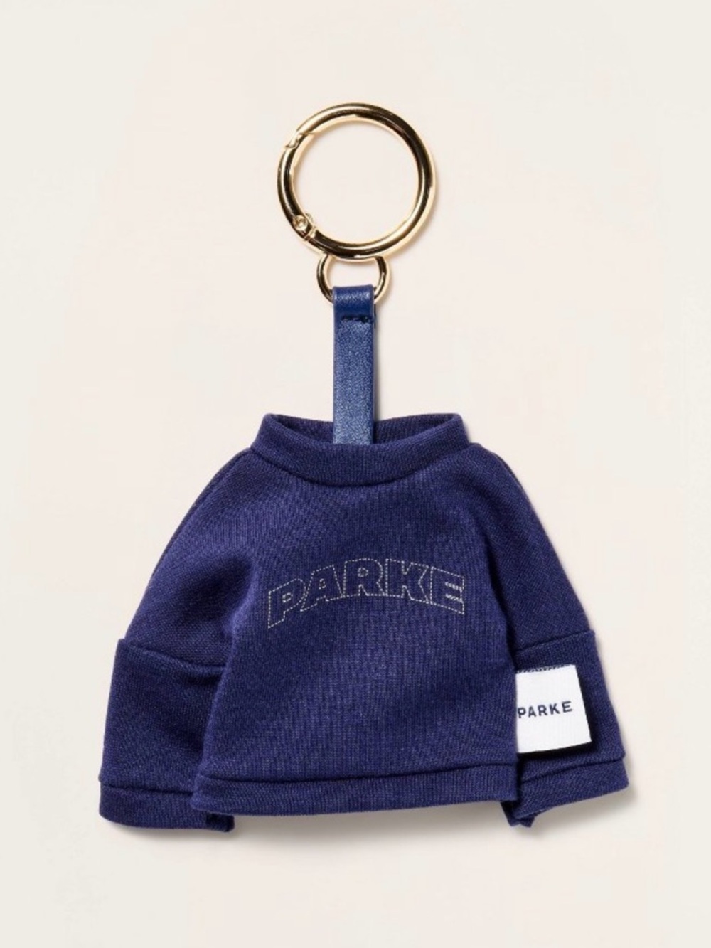 Parke x target Navy Mini mock neck Sweatshirt Keychain bag charm NWT
